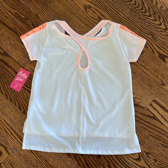 Lucky in Love Crossover Tennis Tee - Size Small (7/8) - New with Tag - Picture 5 of 11